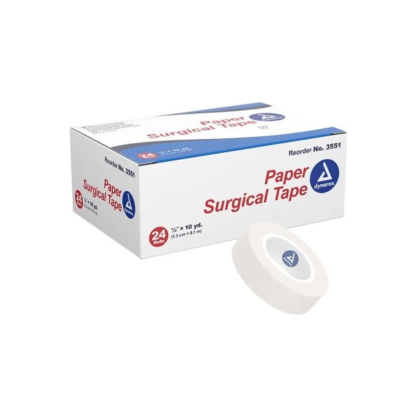 Dynarex Dynarex Paper Surgical Tape, 1/2inW x 10 yards, Pack of 288 3551 - main